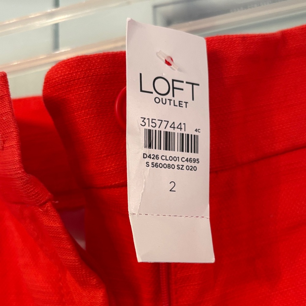 LOFT Vivid Red Women's Shorts - Picture 4 of 5
